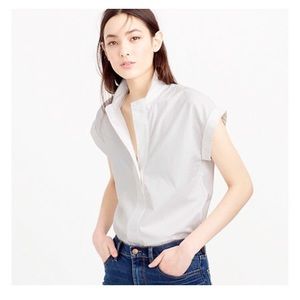 Size 0 White J crew popover shirt